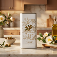 Bidon en fer blanc de 1L de qualité alimentaire avec impression de logo personnalisé, conteneur vide pour huile de camélia