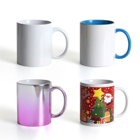 Mug en céramique bicolore pour sublimation (qualité AA) – Tasse à café personnalisable avec logo en couleur, idéale pour offrir