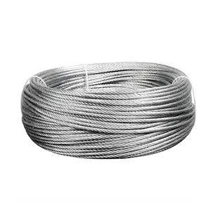 電気用繊維/綿コア亜鉛メッキ1X7鋼線ロープ