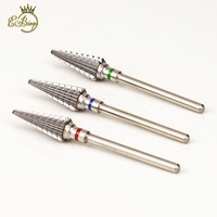 Fraise à ongles en carbure de tungstène conique large de 6,0 mm pour salon de manucure, professionnelle, sûre, pour retirer le gel acrylique, main gauche et droite