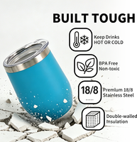 Tasse isotherme en acier inoxydable 12 oz la plus populaire pour le camping et les voyages, bouteille d'eau, tasses à thé et café, mug personnalisé avec logo