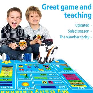 Calendario diario de fieltro para niños pequeños, preescolares, tabla de aprendizaje temprano de estaciones, clima y fecha, gráfico de pared, juguetes educativos de tela de fieltro - Product Image 3