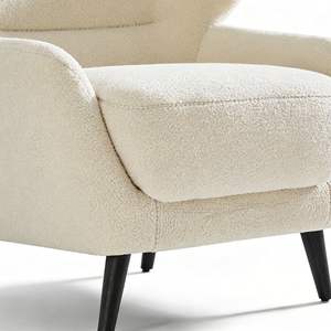 Fauteuil simple en tissu décontracté, options multicolores, fauteuil inclinable en fausse fourrure, fauteuil moderne de loisirs pour salon, chambre, balcon - Product Image 4