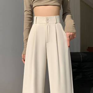 Manufactory Custom Style or Logo ODM Elegant Wide Leg Pants <strong>Women</strong> High Waist <strong>Baggy</strong> Pants Office Ladies Fashion Loose <strong>Trouser</strong> - Product Image 1
