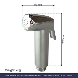 Portable Silver Hand Shattaf Toilet <strong>Bidet</strong> <strong>Sprayer</strong> Set Eco-Friendly <strong>ABS</strong> Plastic High Pressure Spray for Bathroom for <strong>Shower</strong> Room - Product Image 4