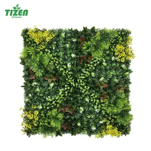 Tizen定制批发酒店装饰UV塑料绿化黄杨木面板绿篱人造植物草墙