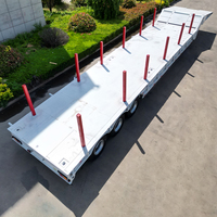Vente directe usine : Semi-remorque surbaissée à col de cygne pliable 60t à 3 essieux pour le transport de machines lourdes