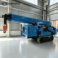 Mini-grue araignée d'intérieur, hauteur de levage 16 tonnes, rayon d'action 25m, livraison usine, construction, double propulsion