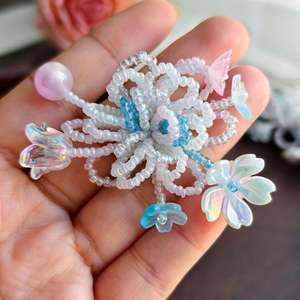 Accesorios Vintage Modernos Kawaii, 1 Accesorio de Flor Azul para Mujer, Diseño Sólido, Nuevo, Accesorios para Bolsos, Dijes - Product Image 2