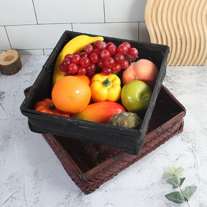 Panier à collation fait à la main <span class=keywords><strong>fruits</strong></span> <span class=keywords><strong>secs</strong></span> pain stockage bambou puce tissé panier cadeau de <span class=keywords><strong>noël</strong></span> - Product Image 5
