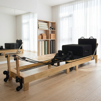 Machine de Pilates Reformer en Bois de Chêne Pliable, Réglable, Portable, Équipement de Fitness Commercial pour Studio et Salle de Sport, Logo Personnalisé OEM