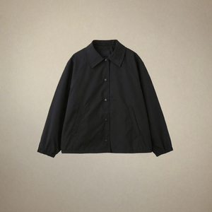 Blouson bomber unisexe noir enduit coupe classique col rabattable fermeture boutonnée printemps formel coupe-vent imperméable - Product Image 2