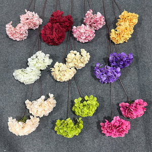 Bouquet d'hortensias artificiels en soie, fleurs réalistes pour mariage et décoration intérieure, moulage par injection K-2 - Product Image 2