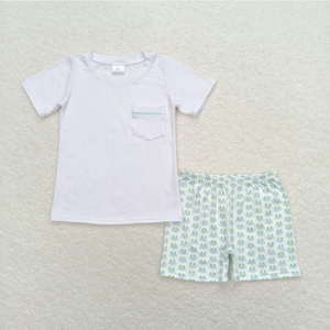 Sibling Baby Boys Short Sleeve Shirts Top Shorts Sea World Pajamas <b>Clothes</b> Sets - Product Image 6