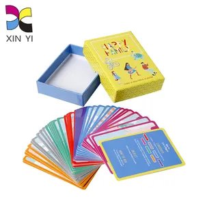 Benutzer definierte Druck Kinder Kinder Englisch Arabisch Lern papier Spiel Flash-Spielkarten-Set