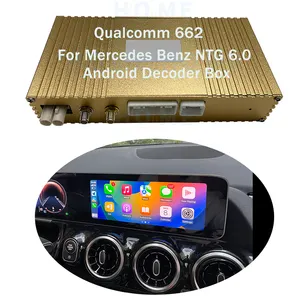 ใหม่Android 13 Qualcomm 662 Androidถอดรหัสกล่องอัพเกรดไร้สายCarPlayสําหรับMercedes Benz 2019-2023 NTG 6.0 GPS 4Gฟันสีฟ้า