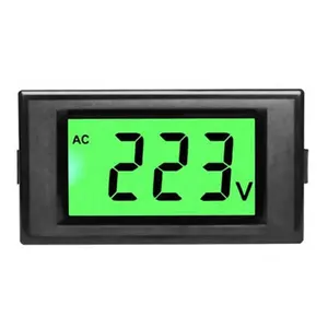 Dijital voltmetre ölçer AC 80-500V Volt Panel metre voltaj monitör 110V 220V yeşil LCD ekran güç monitör ölçüm cihazı