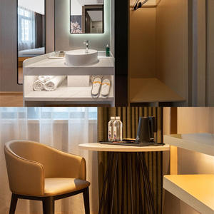 Solución de Proyecto de hotel rentable Marco de madera dura Cama de hotel doble individual personalizada para juego de muebles de dormitorio de hospitalidad - Product Image 2