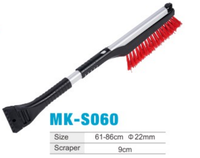 Brosse à neige pour voiture en aluminium fixe de 61-86 cm avec grattoir à glace de 9 cm, pelle à neige durable pour pare-brise de véhicule