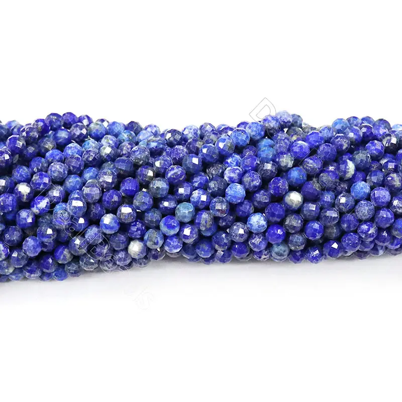 En gros Lapis Lazuli 6mm Rond À Facettes Perles En Pierre Naturelle Pour La Fabrication DE Bijoux BRICOLAGE 6mm