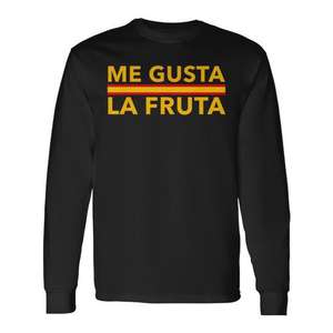 Camiseta de manga larga con diseño de político divertido de España, Me Gusta La Fruta - Product Image 2
