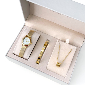 Phụ nữ cổ điển xem đồng hồ thạch anh không thấm nước và vòng đeo tay bộ đồng hồ bằng thép không gỉ cho phụ nữ và vòng đeo tay - Product Image 3