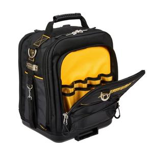 Sac à outils Dewalt 11 pouces en nylon Cordura, multi-compartiments, double poignée, jaune, 25 poches - Product Image 1