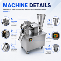 Machine à fabriquer des raviolis entièrement automatique pour usage commercial, 4800 pièces/heure, pour Gyoza, Samosa, Empanada, Pierogi et Momo