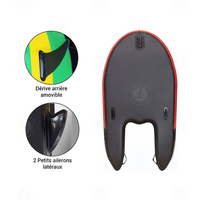 Bateau de pêche électrique gonflable en PVC pour une seule personne Bateau de pêche gonflable en forme de U avec moteur pour les loisirs nautiques