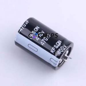 Condensateur électrolytique en aluminium à encliquetage KN471M40030*45A, composant traversant (THT), D30xL45mm 470uF 20% 400V 10mm - Product Image 1