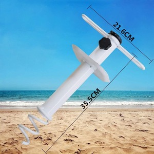 Varilla de hierro para sombrilla de playa, anclaje en espiral de 35.5 cm para uso en arena y playa - Product Image 1