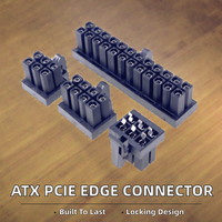Connecteur de bord pour carte mère d'ordinateur, en nylon aérospatial, ATX, PCIe, alimentation, montage en straddle, connecteur mâle PCB, 4,2 mm, douille à plaquette avec verrouillage