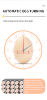 Incubateur d'œufs de volaille WONEGG avec ajout automatique d'eau pour 20 œufs - Promotion