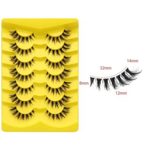 Cils effet œil de chat, faux cils naturels longs style <span class=keywords><strong>manga</strong></span>, cils ailés allongeant l'angle externe de l'œil, maquillage - Product Image 2