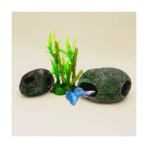 Aquarium Decoration Kong Cichlid Fish Tank Decoration Landscape Escape Home Resin Saquarium Cave Decoration Shape Stone