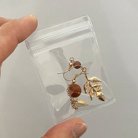 Sacs à fermeture éclair en PVC transparent épais et écologique pour emballage de petites pièces, bijoux, boucles d'oreilles et bagues