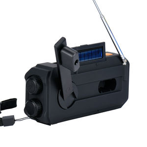 緊急セルフパワーハンドクランク3バンドデジタルスピーカーラジオAM FM WBラジオソーラーパネル充電器家庭用スマートフォン充電器 - Product Image 6