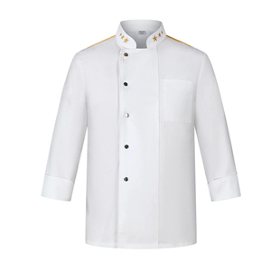 <span class=keywords><strong>Veste</strong></span> <span class=keywords><strong>de</strong></span> chef rouge à manches longues personnalisée <span class=keywords><strong>pas</strong></span> chère pour hommes, uniforme <span class=keywords><strong>de</strong></span> chef exécutif pour <span class=keywords><strong>cuisine</strong></span>, pizza et sushi - Product Image 4