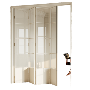 Porte pliante <span class=keywords><strong>accordéon</strong></span> moderne en verre trempé pour patio avec <span class=keywords><strong>grille</strong></span> - Product Image 1