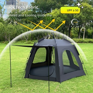 เต็นท์พับได้อัตโนมัติแบบพกพาสำหรับตั้งแคมป์กลางแจ้ง ป้องกันฝน ป้องกันแดด รูปทรงหกเหลี่ยม หนาพิเศษ - Product Image 3