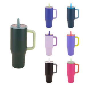 40 oz đôi-tường thép không gỉ 304 Tumbler leakproof phiêu lưu <span class=keywords><strong>cup</strong></span> với xử lý lật cho rơm nắp chân không cách nhiệt cốc - Product Image 1