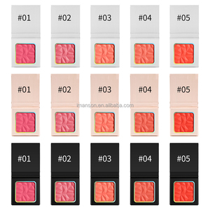 2024 nuovo arrivato 5 colori fard polvere singola tavolozza <span class=keywords><strong>rosa</strong></span> arancio per guancia Private Label - Product Image 2