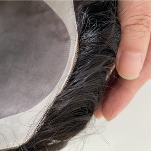 Ocean Curl 7x9 วิกผมบุรุษหล่อชายสั้นผม 100% จริงVirgin Humanผมชายเปลี่ยนระบบMono Toupeeสําหรับชาย - Product Image 3