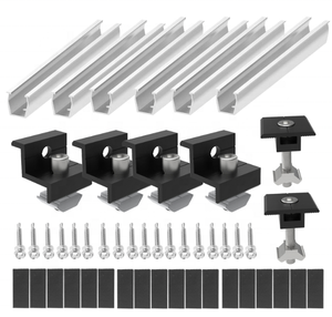 Giá đỡ tấm pin năng lượng mặt trời trên mái nhà, hệ thống ray không cần đường ray, dạng sóng trapezoidal, ray chữ U, hệ thống ray mini - Product Image 1