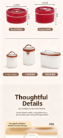 316 Edelstahl BPA-freie 5-Fach Isolierte Moderne Minimalistische Lunchbox mit Besteck und Suppenbecher für Studenten und Büroangestellte