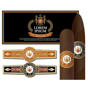 High quality cigar band OEM custom cigar label Embossed cigar band <b>sticker</b> Premium cigar ring label - Product Image 2
