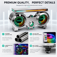 Support de cabine de DJ professionnel à LED : Façade LED entièrement personnalisable, couleurs de votre marque, votre scène signature