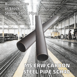 ท่อเหล็กคาร์บอน Ms Steel ERW ASTM A53 ผนังหนา สีดำ Sch40 เชื่อมติดกัน ได้รับการรับรองมาตรฐาน ISO 9001 สำหรับวัสดุก่อสร้าง มีสินค้าในสต็อกเพียงพอ - Product Image 1