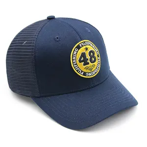 Personalizado Rubber Patch Logo Snapback Chapéus Tampas De Caminhoneiro Com Patch De Pvc