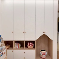 Armoire Moderne pour Filles, Meuble de Chambre en Bois Écologique Anti-humidité Grande Capacité, Montage Facile, Garantie 5 Ans